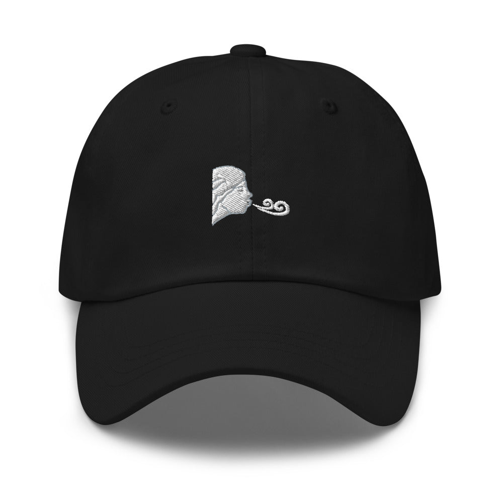 Wind Blowing Emoji Dad Hat