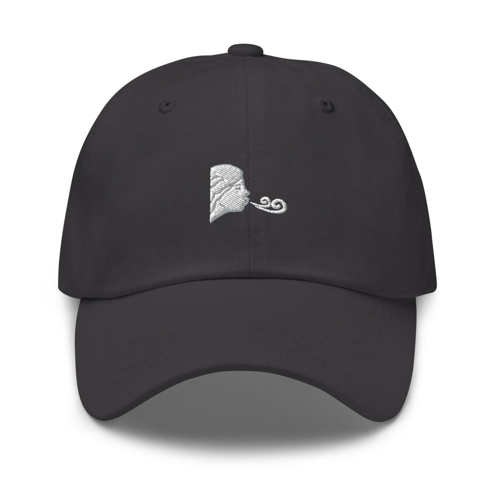 Wind Blowing Emoji Dad Hat