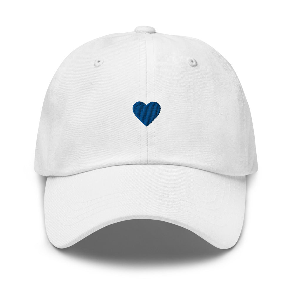 Blue Heart Emoji Dad Hat