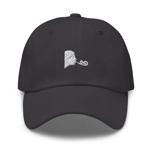 Wind Blowing Emoji Dad Hat