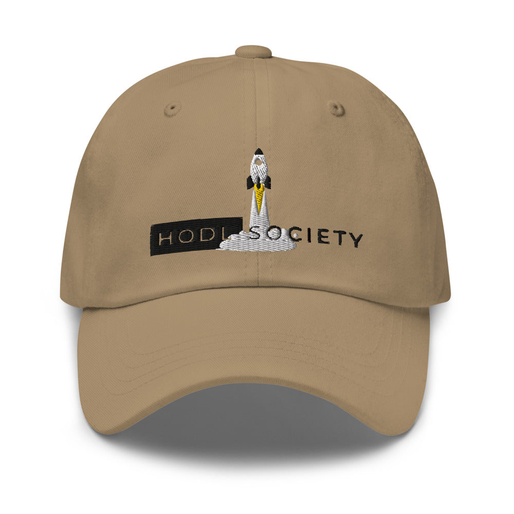 HODL Society Crypto Cryptocurrency To the Moon Dad Hat Ball Cap