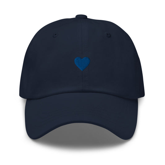 Blue Heart Emoji Dad Hat